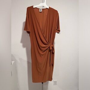 Anne Klein Tan Wrap Dress